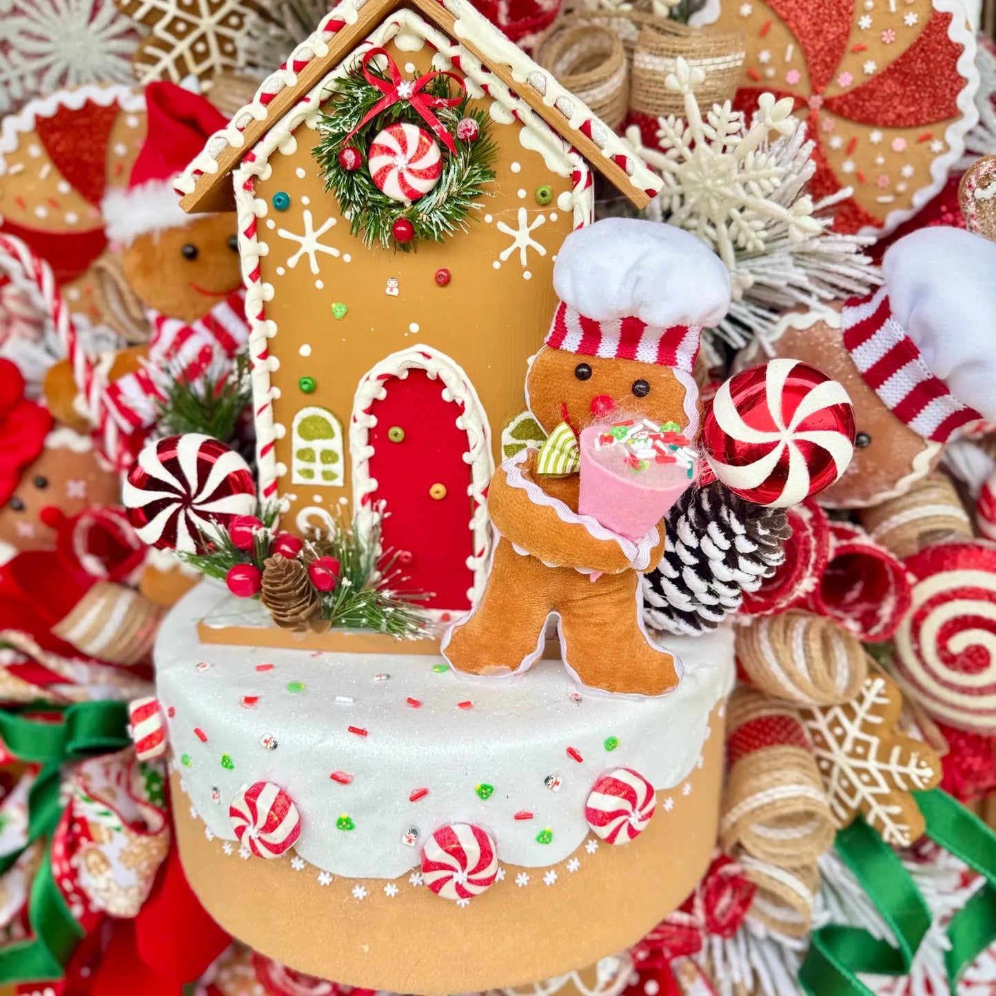 Gingerbread Candyland Wreath | Christmas Wreath | Christmas Porch Decor