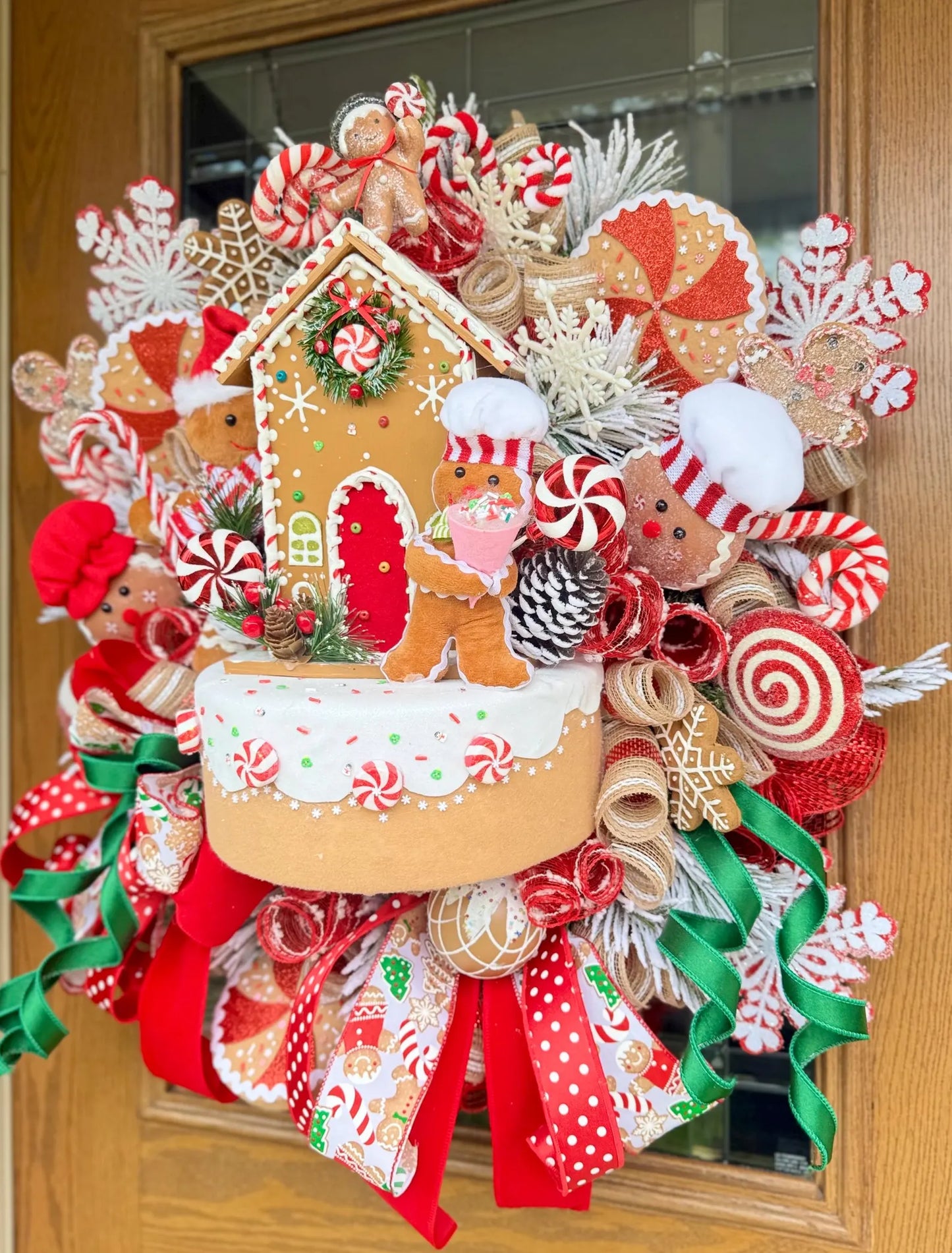 Gingerbread Candyland Wreath | Christmas Wreath | Christmas Porch Decor