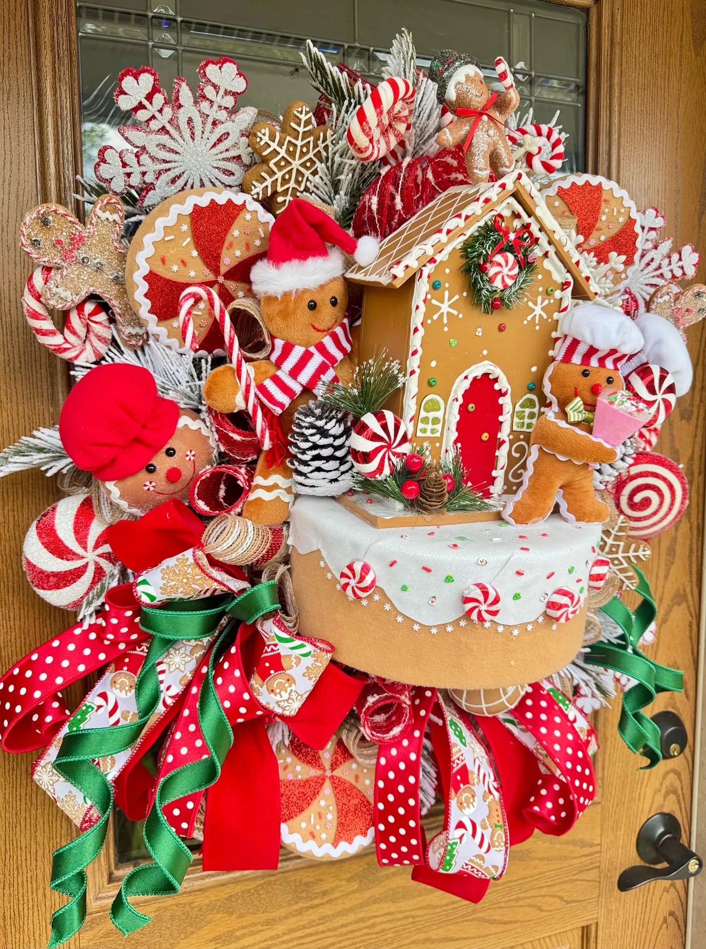 Gingerbread Candyland Wreath | Christmas Wreath | Christmas Porch Decor