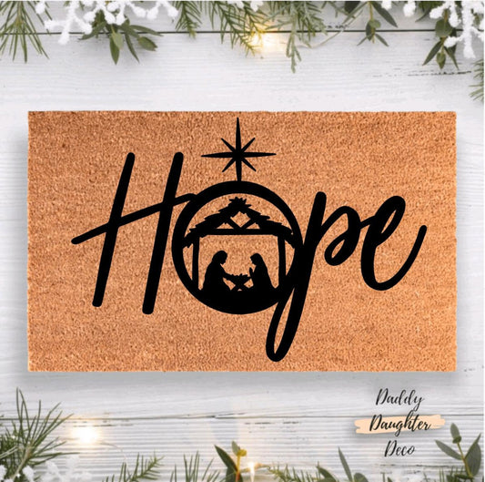 Nativity Christmas Doormat | Christian Doormat | Holiday Doormat