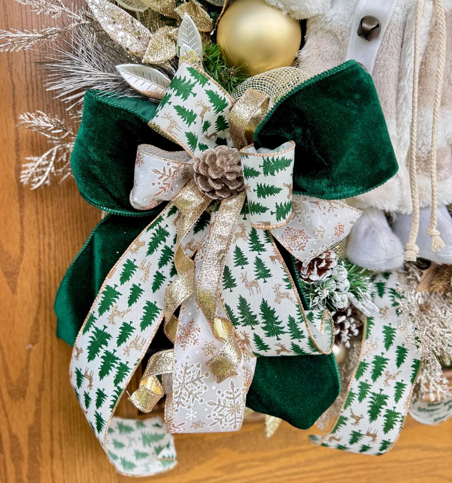 Santa Christmas Wreath | Christmas Porch Decor | Christmas Front Door Decor | Holiday Wreath
