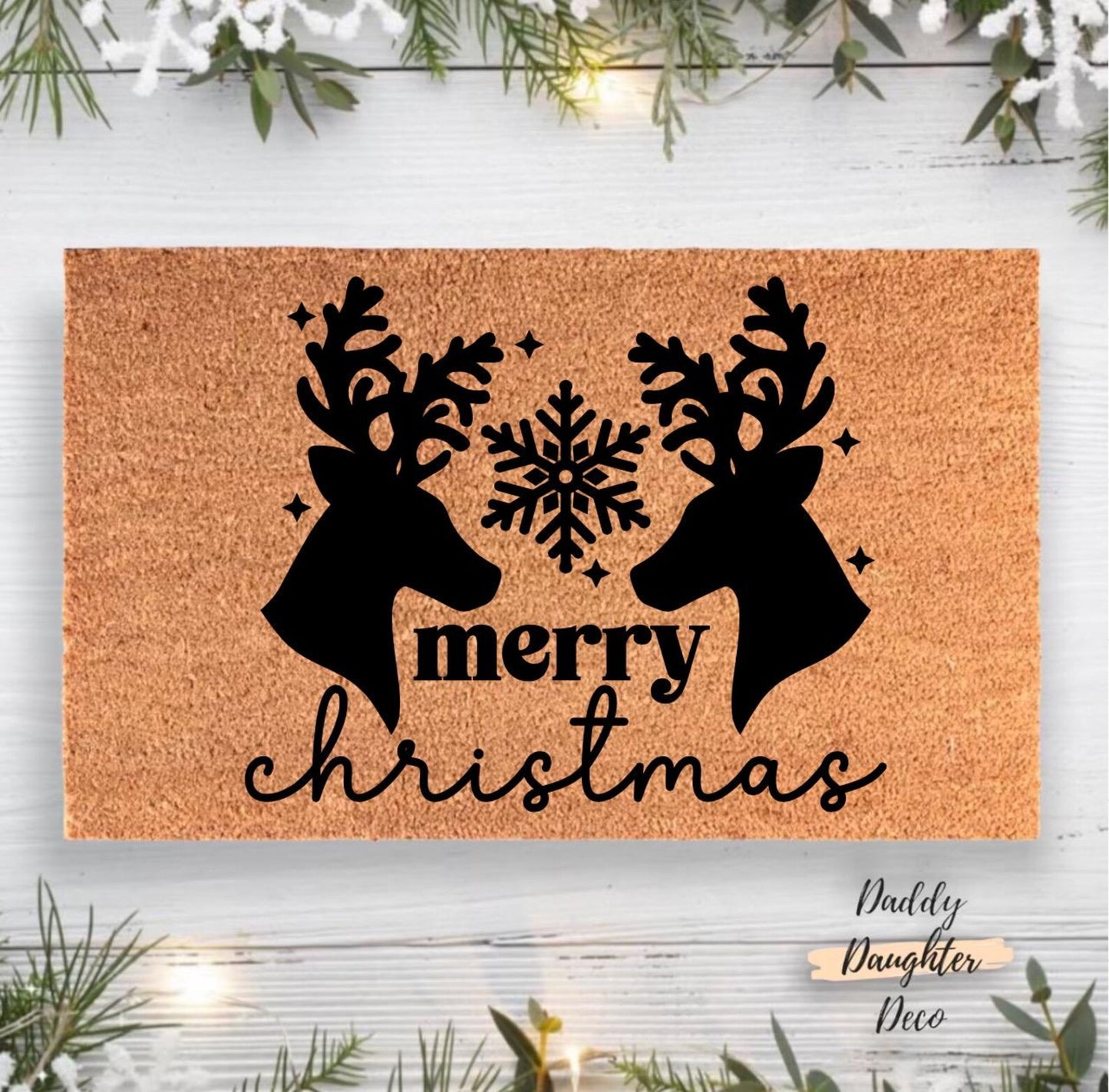 Reindeer Merry Christmas Doormat