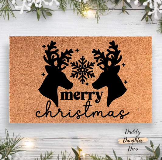 Reindeer Merry Christmas Doormat