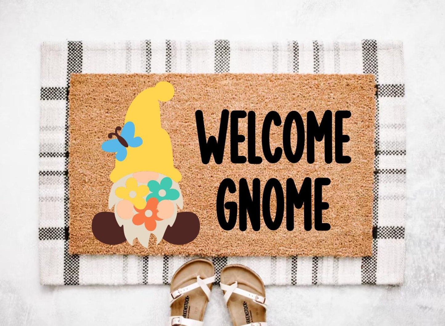 Welcome Gnome Spring Doormat