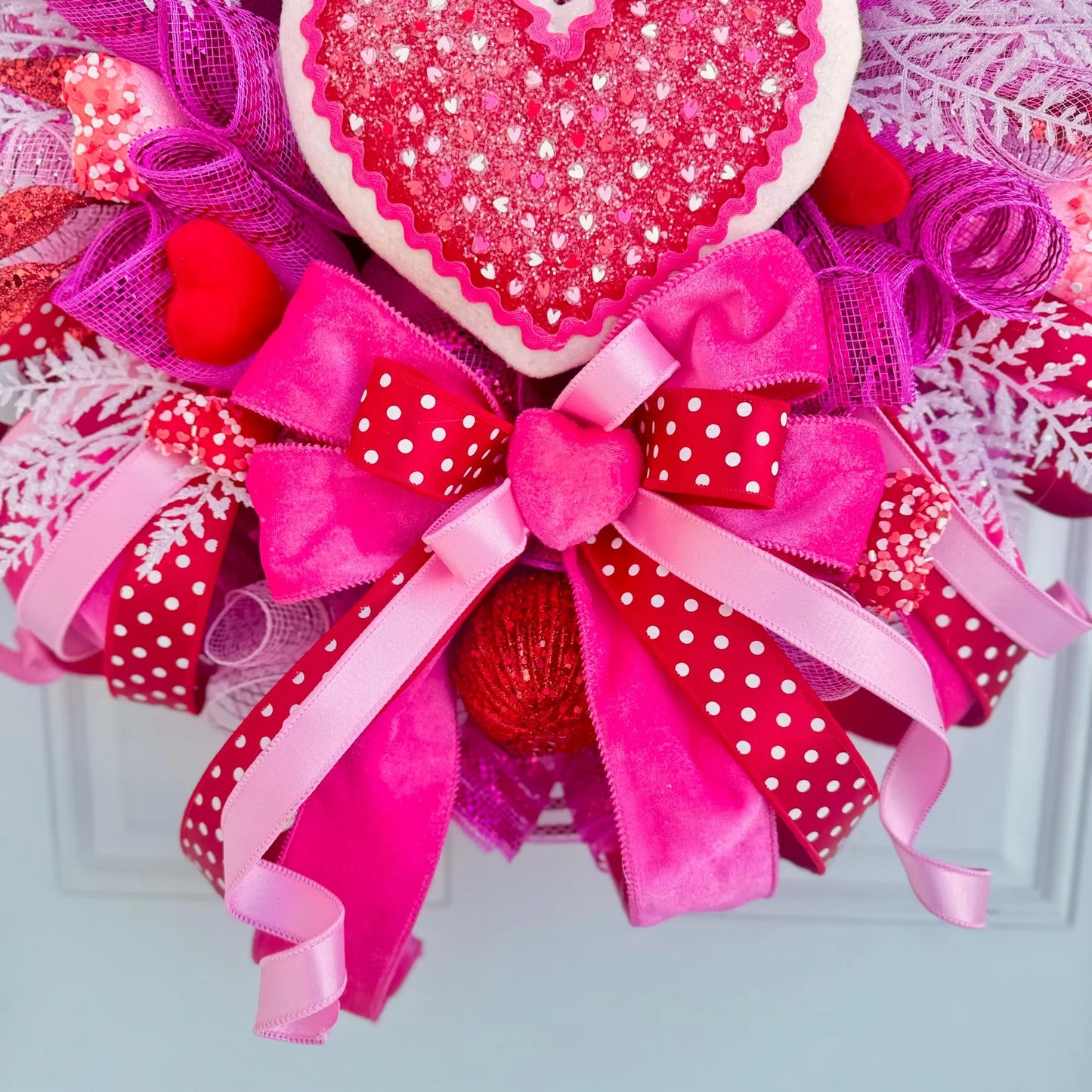 Heart Sugar Cookies Valentine’s Day Wreath