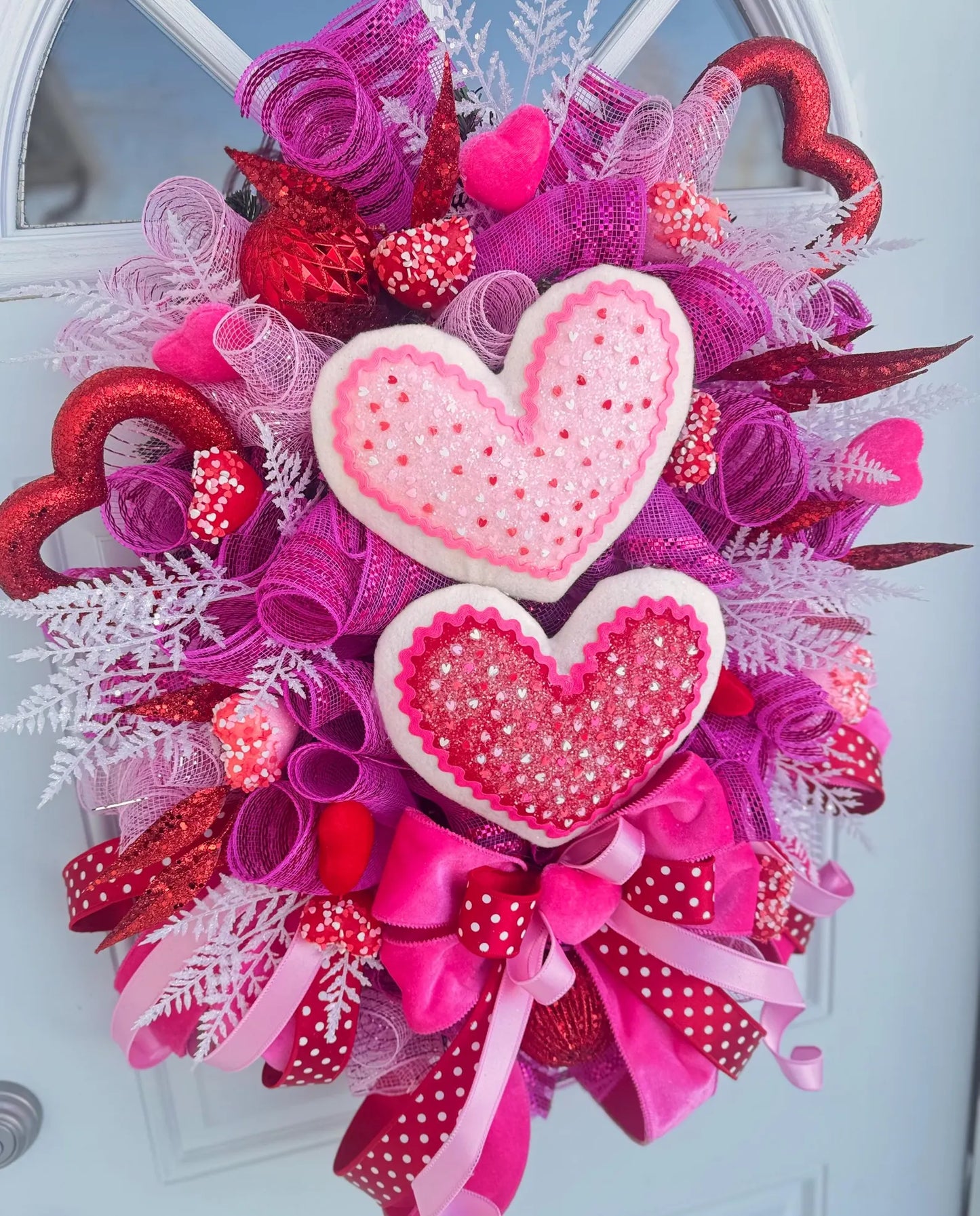 Heart Sugar Cookies Valentine’s Day Wreath