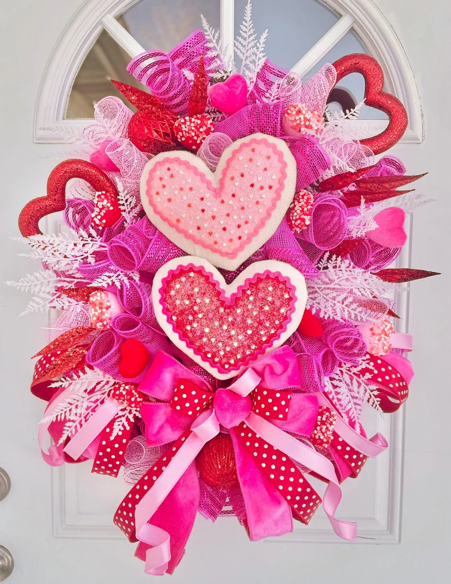 Heart Sugar Cookies Valentine’s Day Wreath