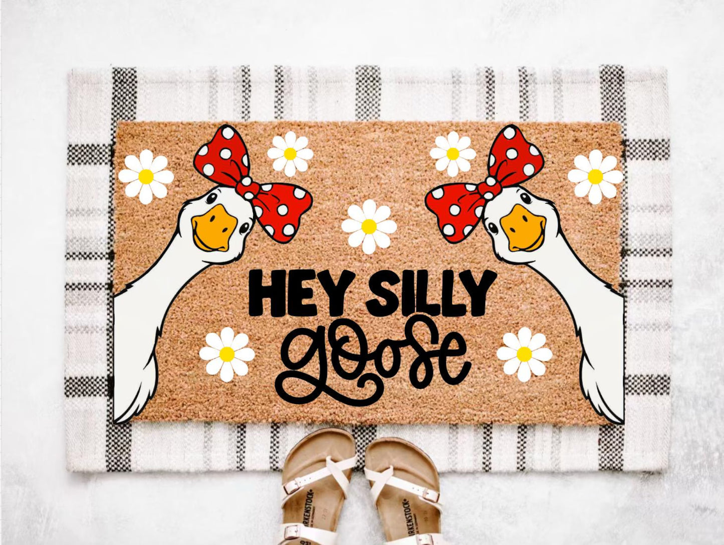 Hey Silly Goose Doormat | Spring Doormat