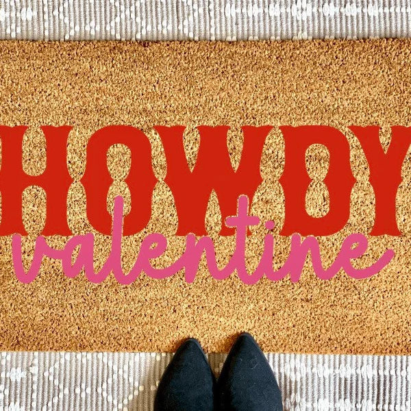 Howdy Valentine Doormat