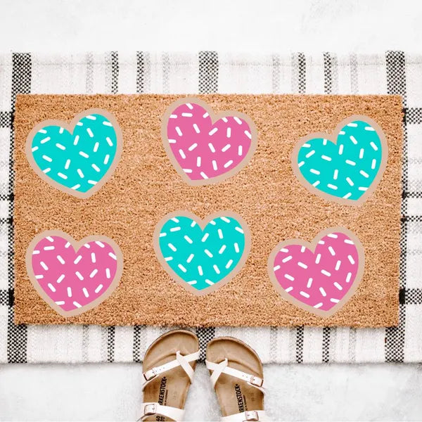 Pastel Valentine’s Day Sugar Cookies Doormat