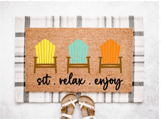 Sit Relax Enjoy Summer Doormat