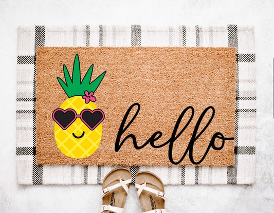 Pineapple Hello Doormat