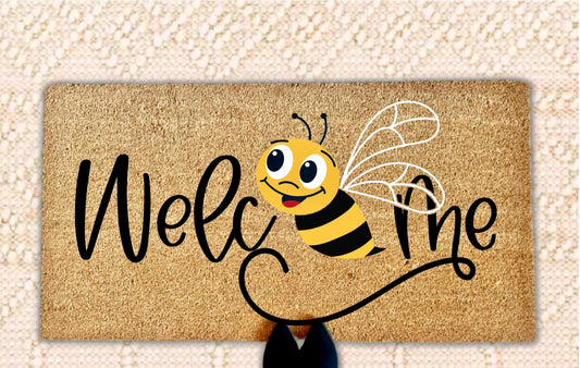 Bumble Bee Welcome Mat  - Double Door Doormat