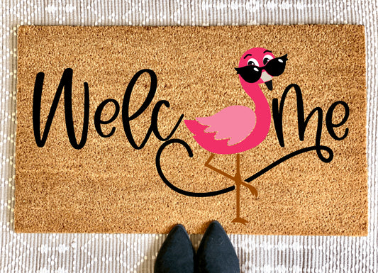 Flamingo Welcome Doormat