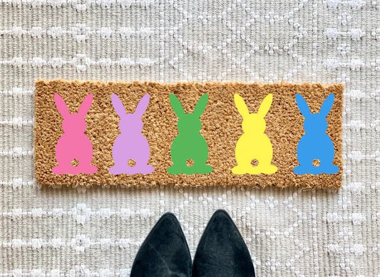 Multi Color Bunnies Doormat