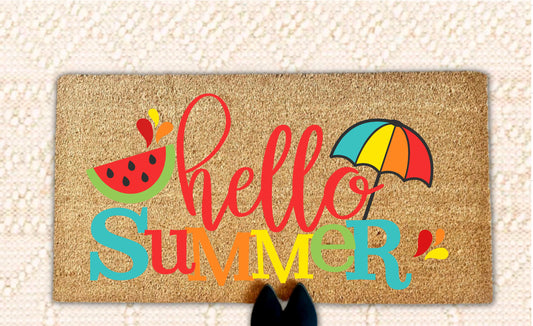 Hello Summer - Double Door Doormat