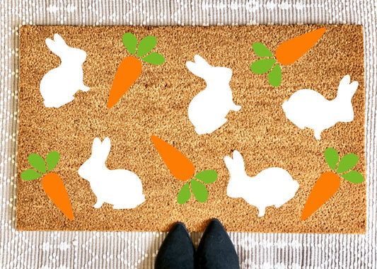 Bunnies & Carrots Doormat