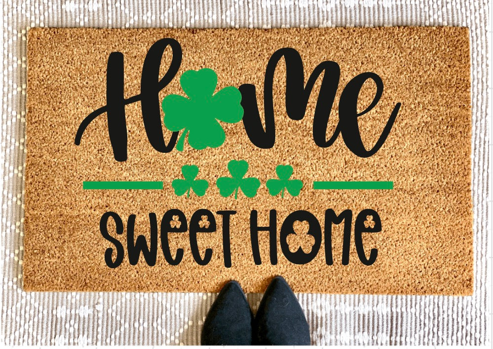 Home Sweet Home Shamrock Doormat