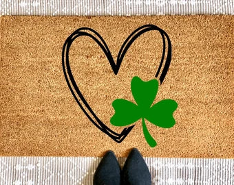 Shamrock Heart Doormat