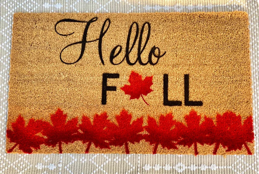 Hello Fall | Leaves Doormat