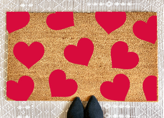 Falling Hearts Doormat