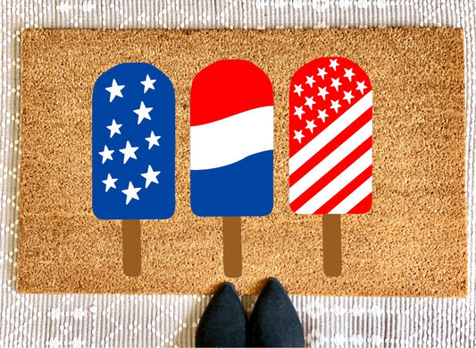 Fourth Of July Popsicle Doormat