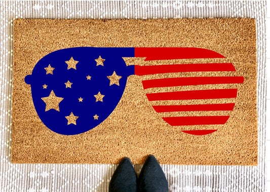 Fourth of July Star Aviator Doormat