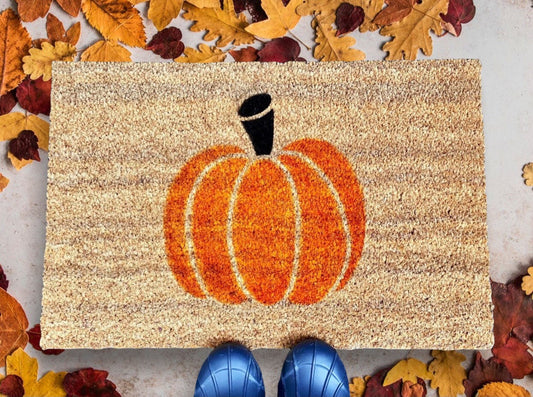 Orange Pumpkin Doormat