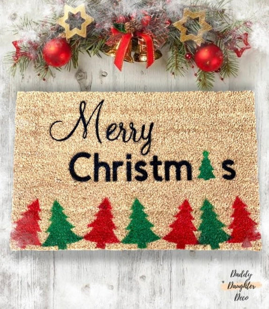 Merry Christmas Tree Doormat