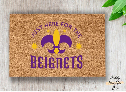 Mardi Gras Doormat | Fleur De Lis Doormat | Mardi Gras Decor | New Orleans | Funny Doormat | Housewarming Gift | Outdoor Rug