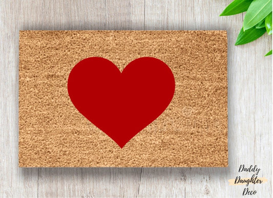 Red Heart Doormat
