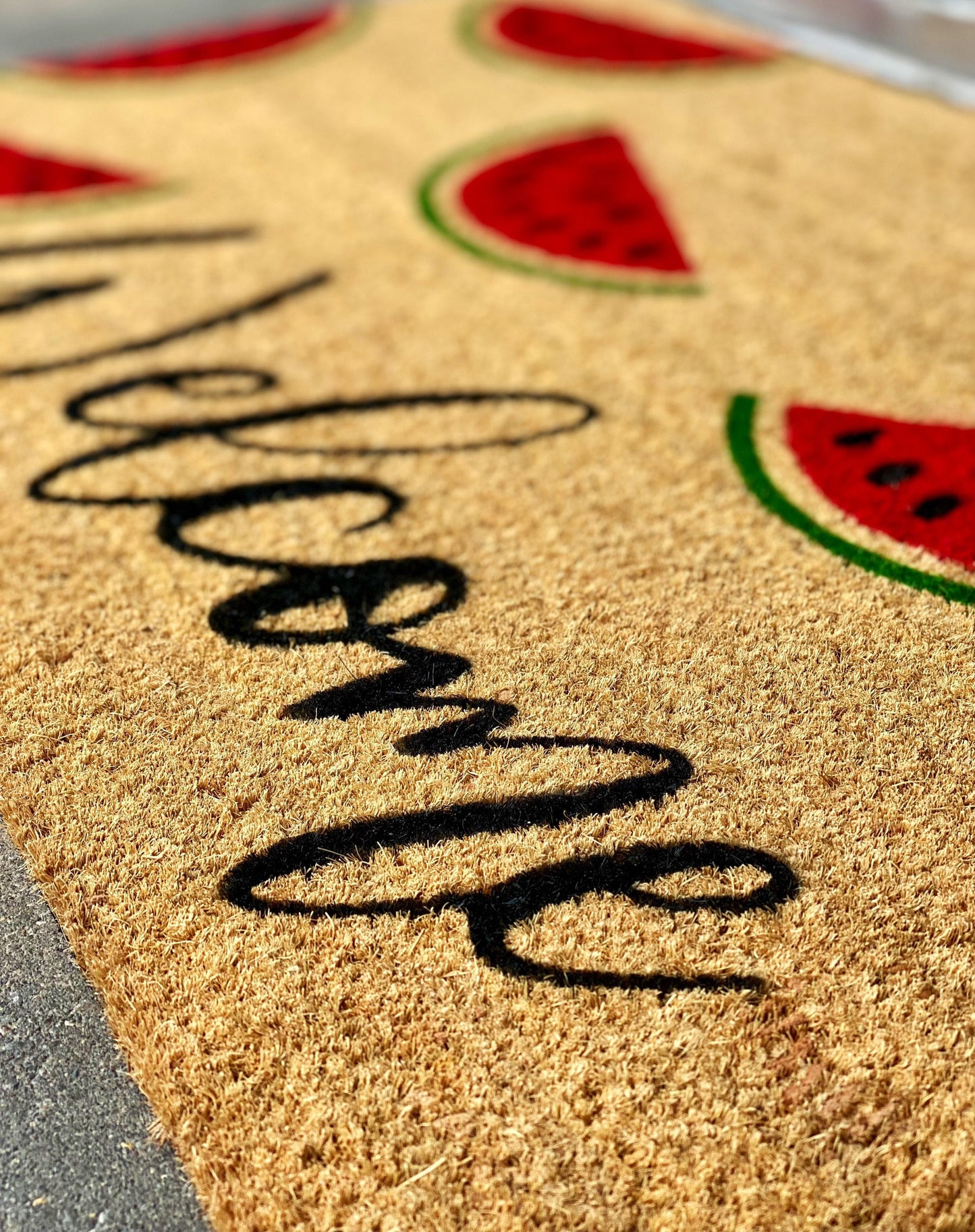 Watermelon Welcome Summer Doormat | Summer Porch Decor | Cute Doormat | Welcome Mat | Outdoor Rug | Summer Decor | Cute Porch Decor