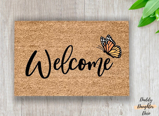 Butterfly Welcome Mat | Cute Doormat | Spring Doormat | Summer Doormat | Front Door Decor | Outdoor Spring Decor | Summer Porch Decor