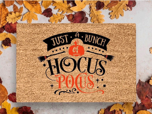 It’s Just A Bunch of Hocus Pocus Doormat | Halloween Doormat | Hocus Pocus Decor | Fall Doormat | Outdoor Fall Decor | Cute Doormat