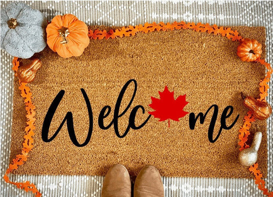 Welcome Fall Leaf Doormat