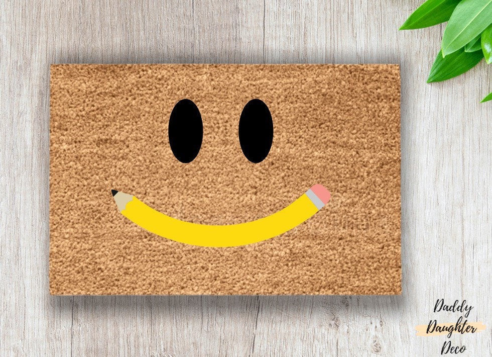 Classroom Doormat | Pencil Doormat | Classroom Welcome Mat | Teacher Appreciation Gift | Teacher Doormat | Classroom Decor