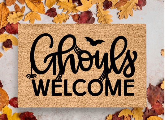 Ghouls Welcome Doormat | Halloween Porch Decor | Halloween Outdoor Decor