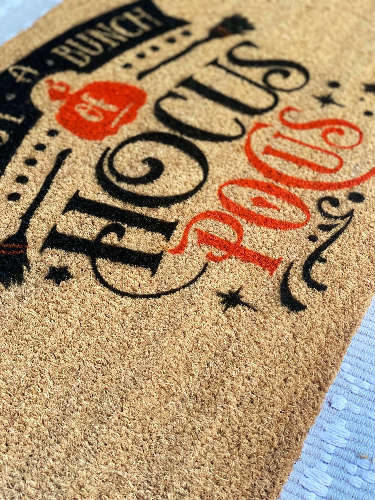 It’s Just A Bunch of Hocus Pocus Doormat | Halloween Doormat | Hocus Pocus Decor | Fall Doormat | Outdoor Fall Decor | Cute Doormat