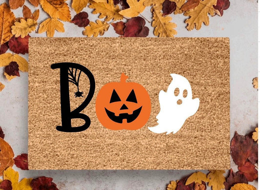 Halloween Doormat | Boo Doormat | Ghost Welcome Mat | Outdoor Halloween Decor | Fall Doormat | Outdoor Fall Decor | Halloween Porch Decor