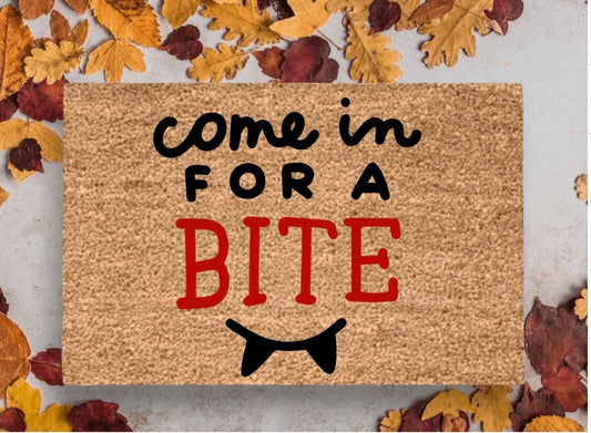 Come In For A Bite Halloween Doormat