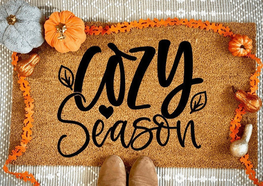 Cozy Season Doormat | Fall Welcome Mat | Autumn Doormat | Fall Rug | Fall Porch Decor | Thanksgiving Doormat | Cute Doormat