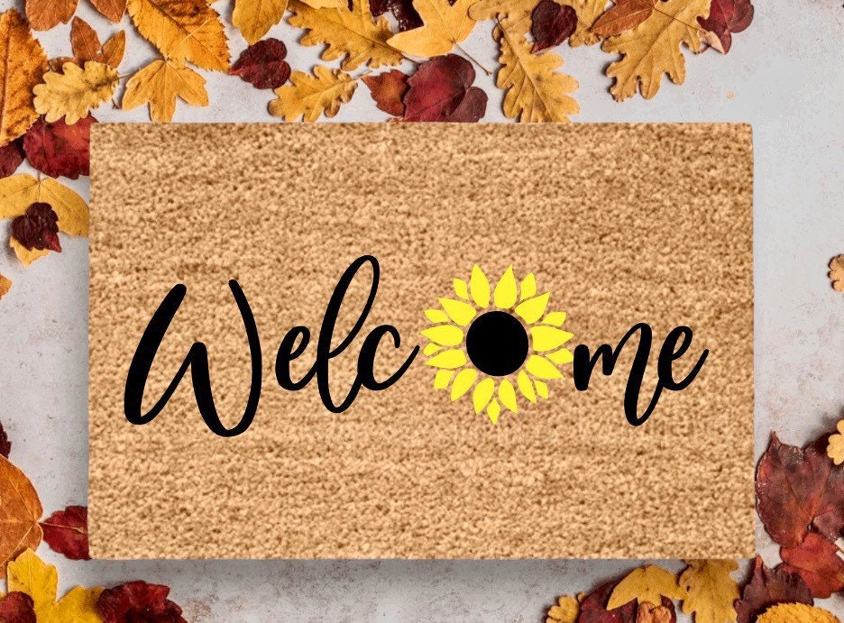 Welcome Sunflower Doormat