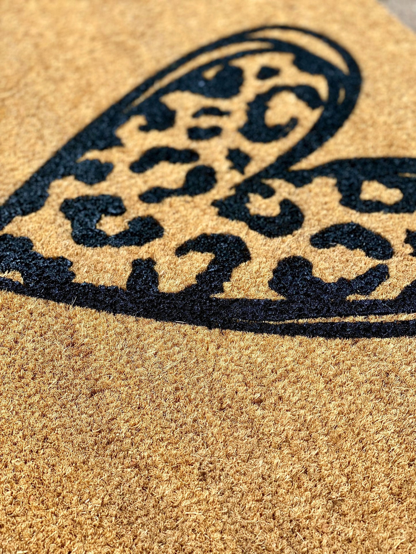 Leopard Print Heart Doormat