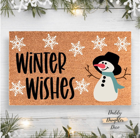 Winter Wishes  Snowflake Doormat