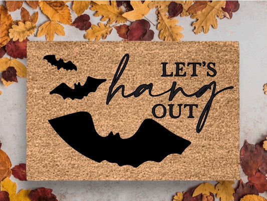 Let’s Hang Out Bat Doormat