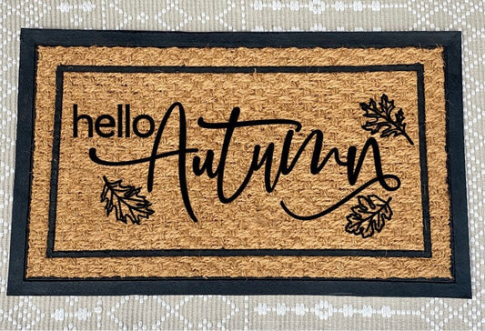 Hello Autumn Woven Doormat