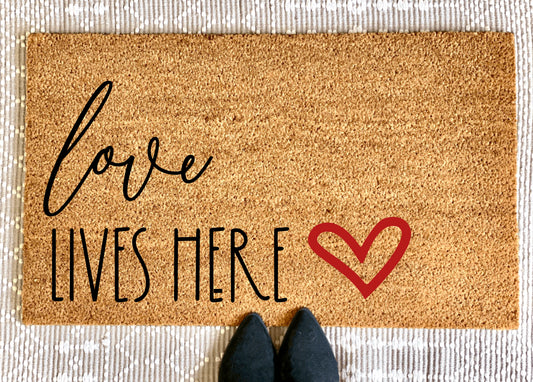 Love Lives Here Doormat